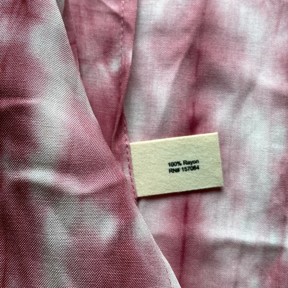 Pink Dark Pink Tie Dyed Kimono Coverup - Picture 5 of 5